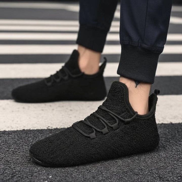 Grace | Women's Round Toe Lace-Up Plush Trainers Non-Slip Flat Shoes