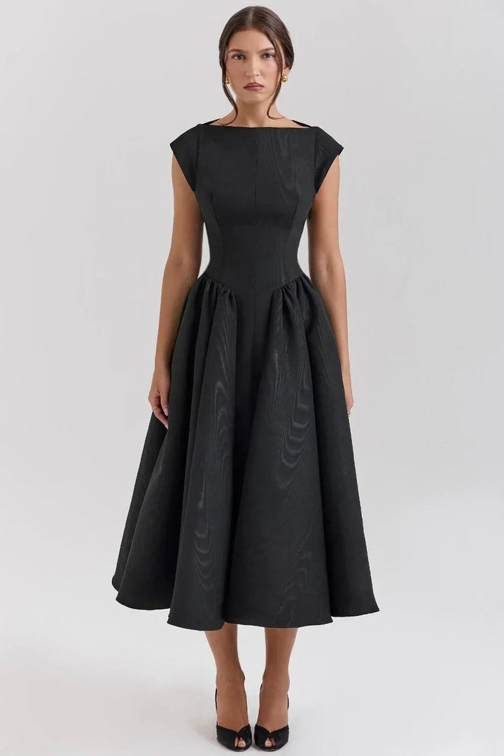 Sophie | Women's Sculpted Fit-and-Flare Christmas Party Midi Dress