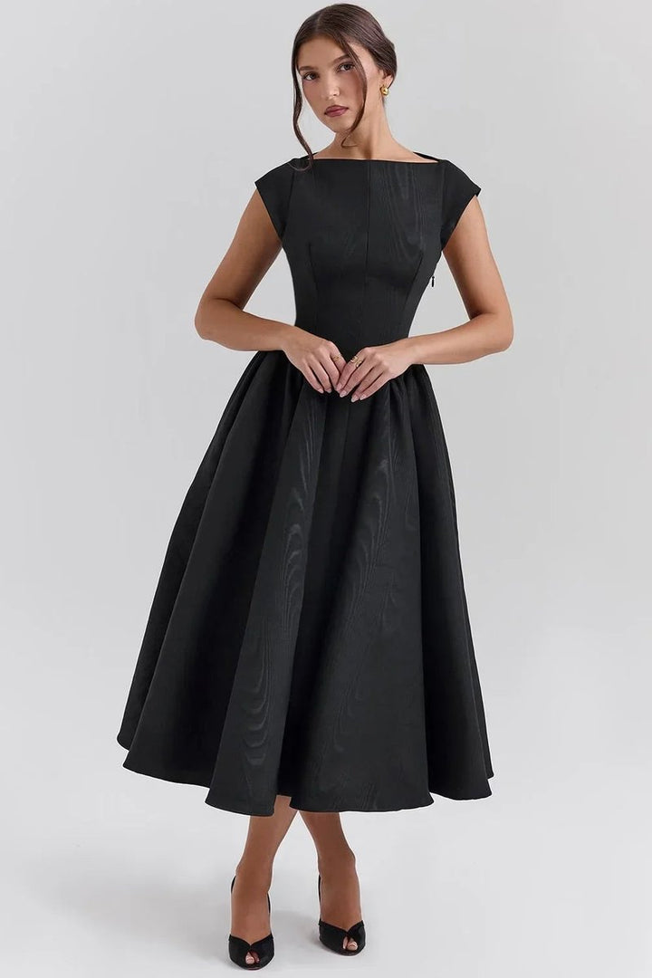 Sophie | Women's Sculpted Fit-and-Flare Christmas Party Midi Dress