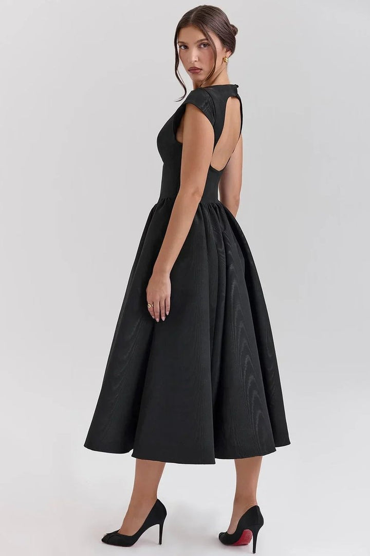 Sophie | Women's Sculpted Fit-and-Flare Christmas Party Midi Dress