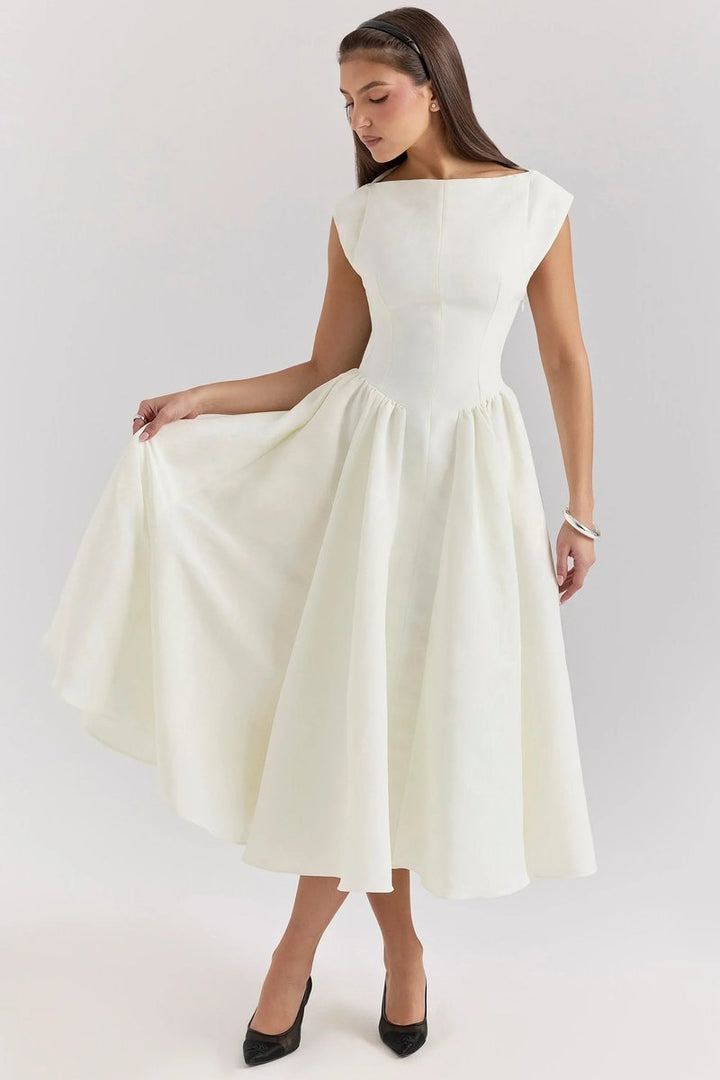 Sophie | Women's Sculpted Fit-and-Flare Christmas Party Midi Dress