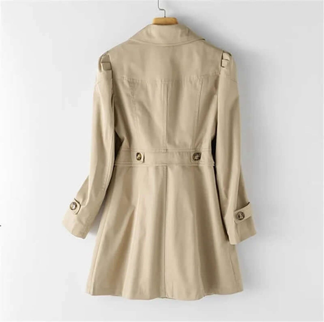Ava | Women's Single-Breasted Trench Coat Notched Lapel Classic Fit