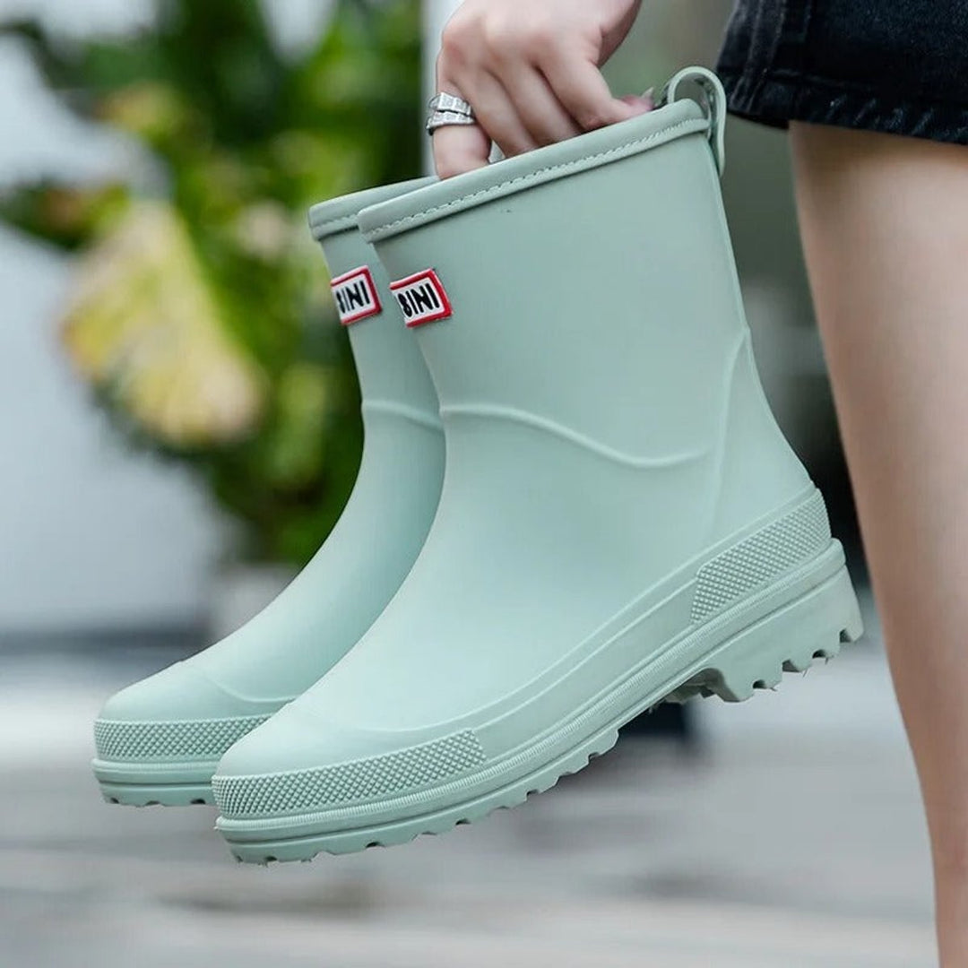 Mia | Women's Slip-On Ankle Boots Non-Slip PVC Rain Wellies