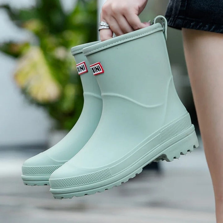 Mia | Women's Slip-On Ankle Boots Non-Slip PVC Rain Wellies