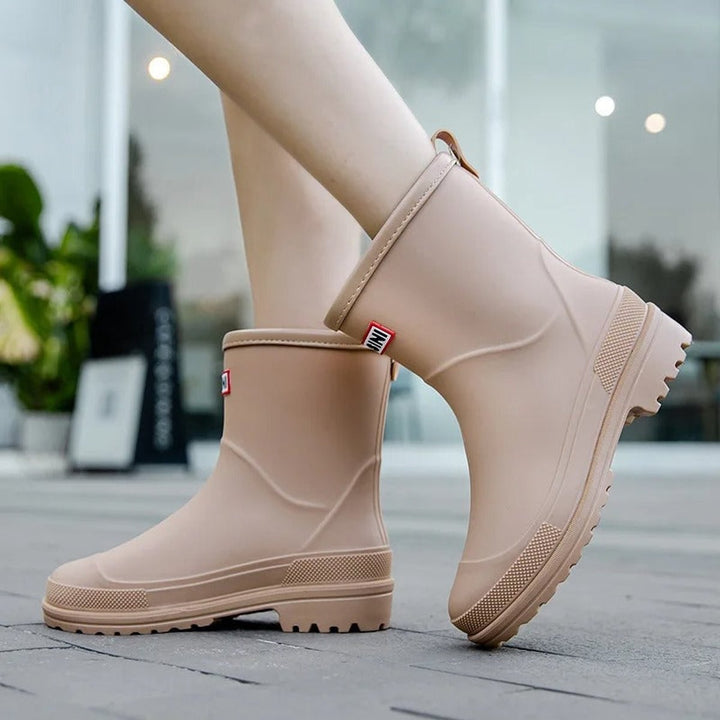 Mia | Women's Slip-On Ankle Boots Non-Slip PVC Rain Wellies
