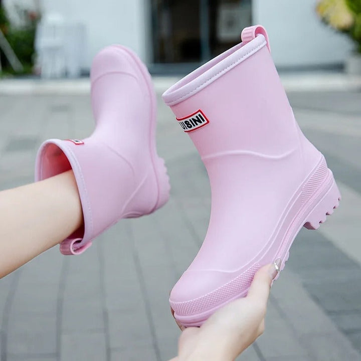 Mia | Women's Slip-On Ankle Boots Non-Slip PVC Rain Wellies
