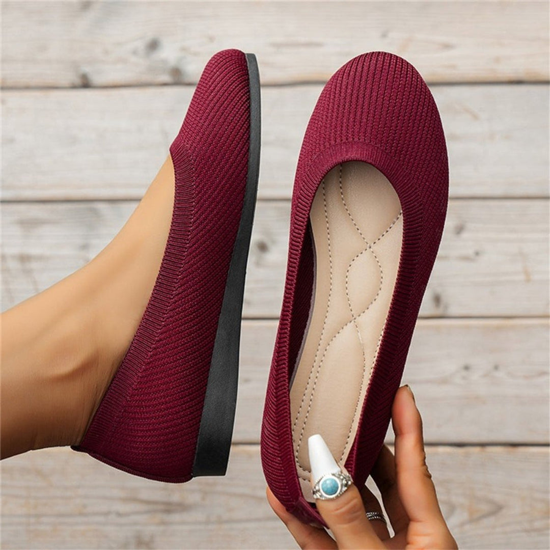 Ivy | Women's Slip-On Knit Ballet Flats Lightweight Everyday Loafers
