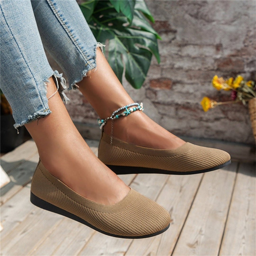 Ivy | Women's Slip-On Knit Ballet Flats Lightweight Everyday Loafers