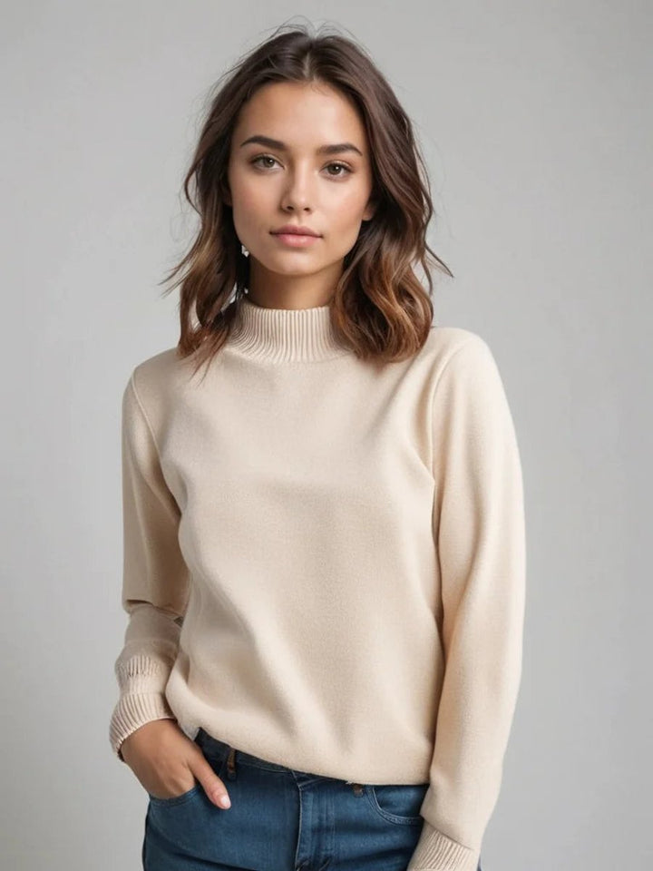 Willow | Women's Soft Knitted Roll Neck Jumper Relaxed Fit