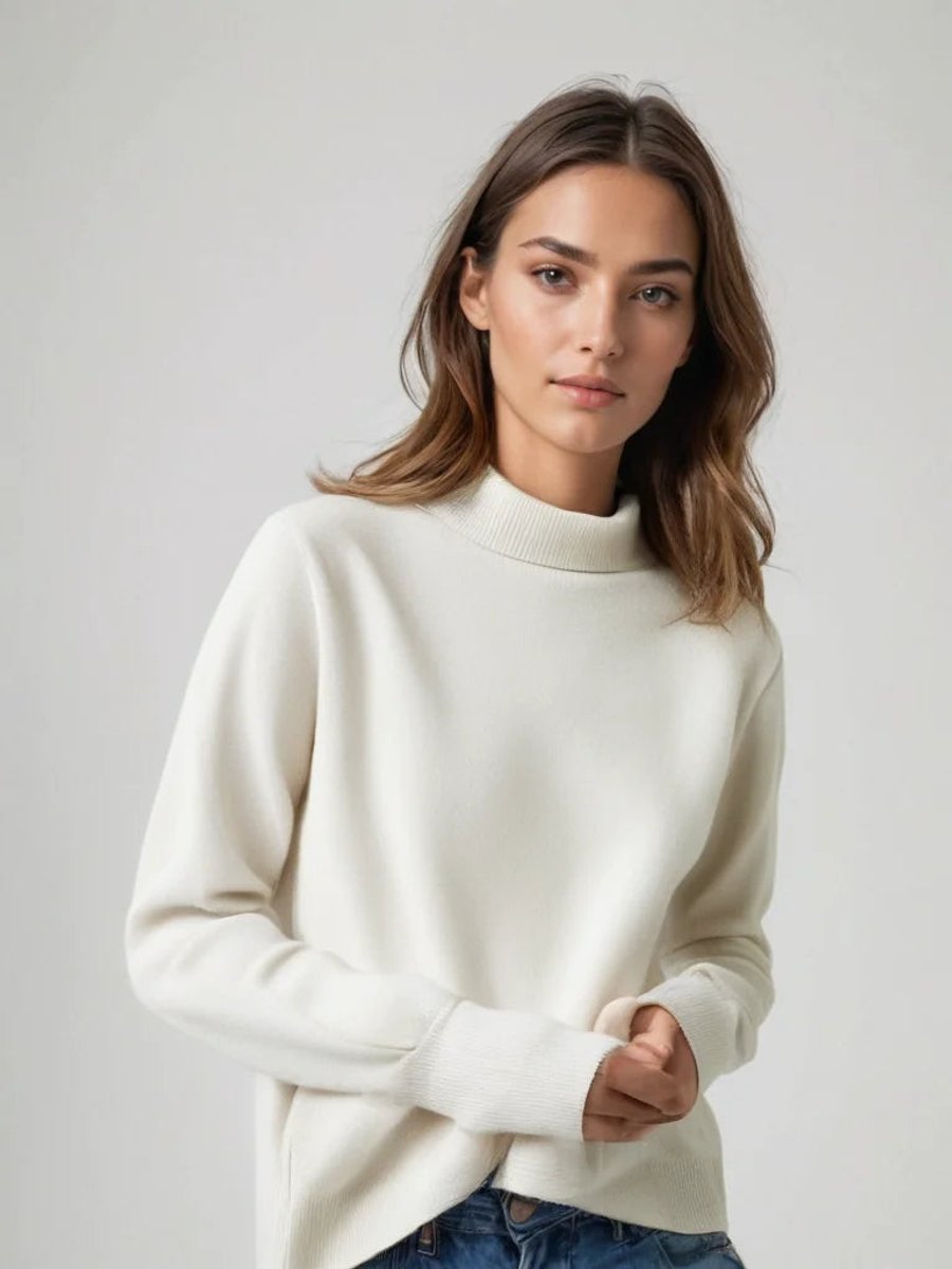 Willow | Women's Soft Knitted Roll Neck Jumper Relaxed Fit