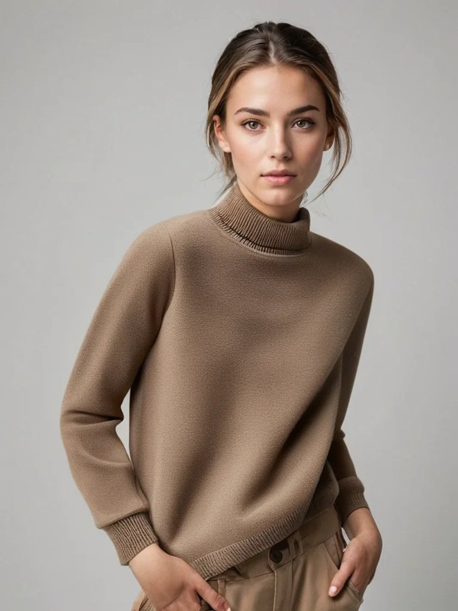 Willow | Women's Soft Knitted Roll Neck Jumper Relaxed Fit