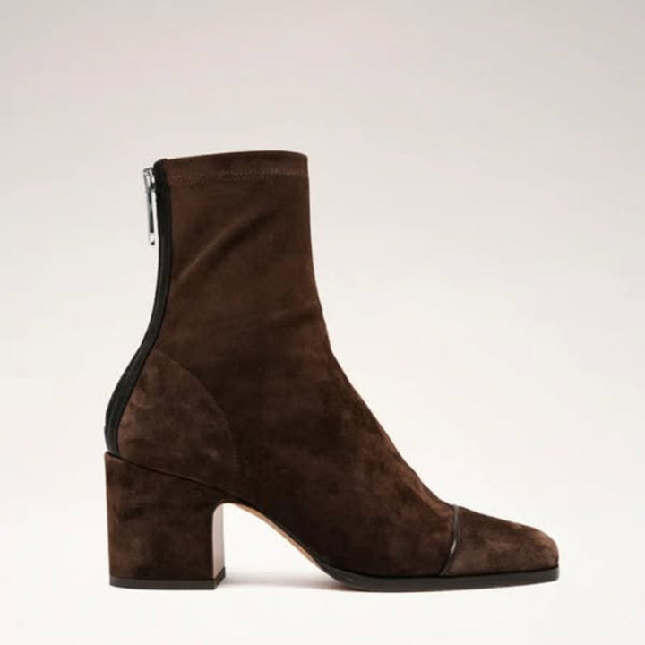 Amelia | Women's Square-Toe Block-Heel Suede Ankle Boots