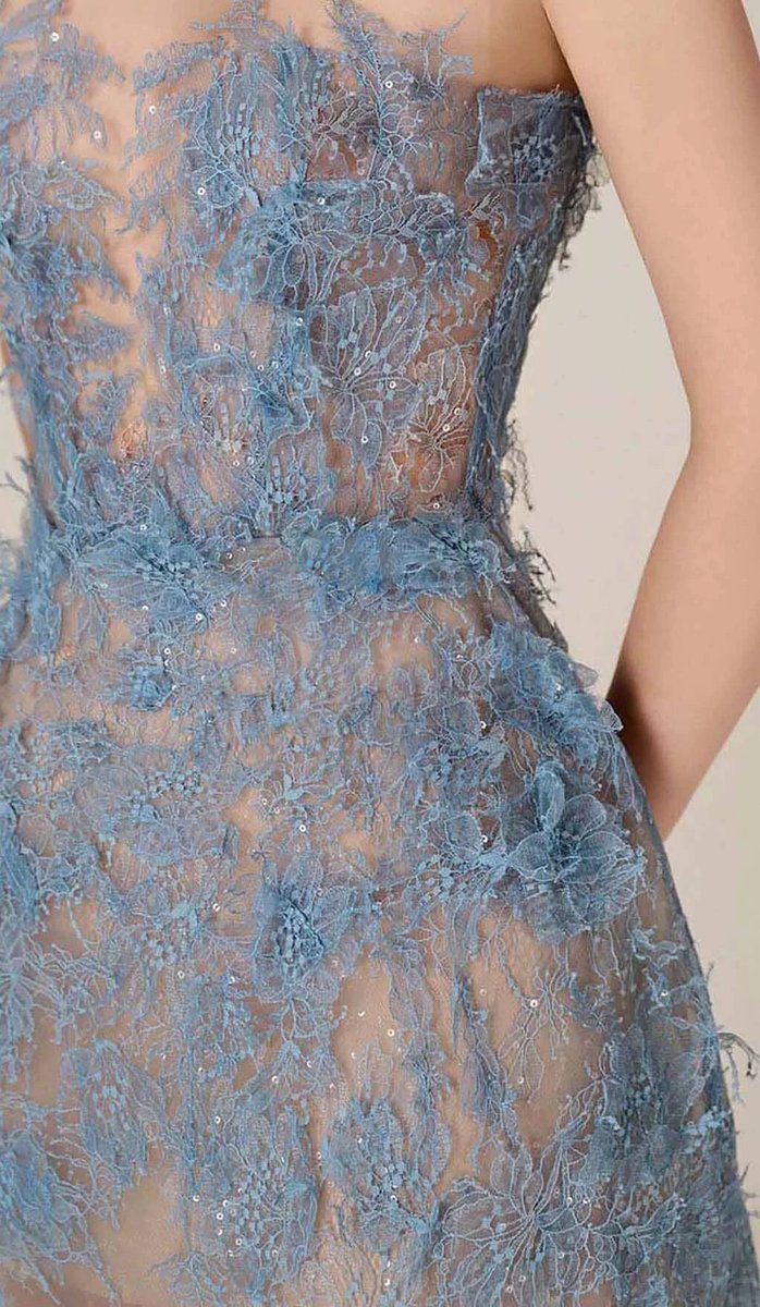 Sienna | Women's Strapless Embroidered Tulle Party Midi Dress