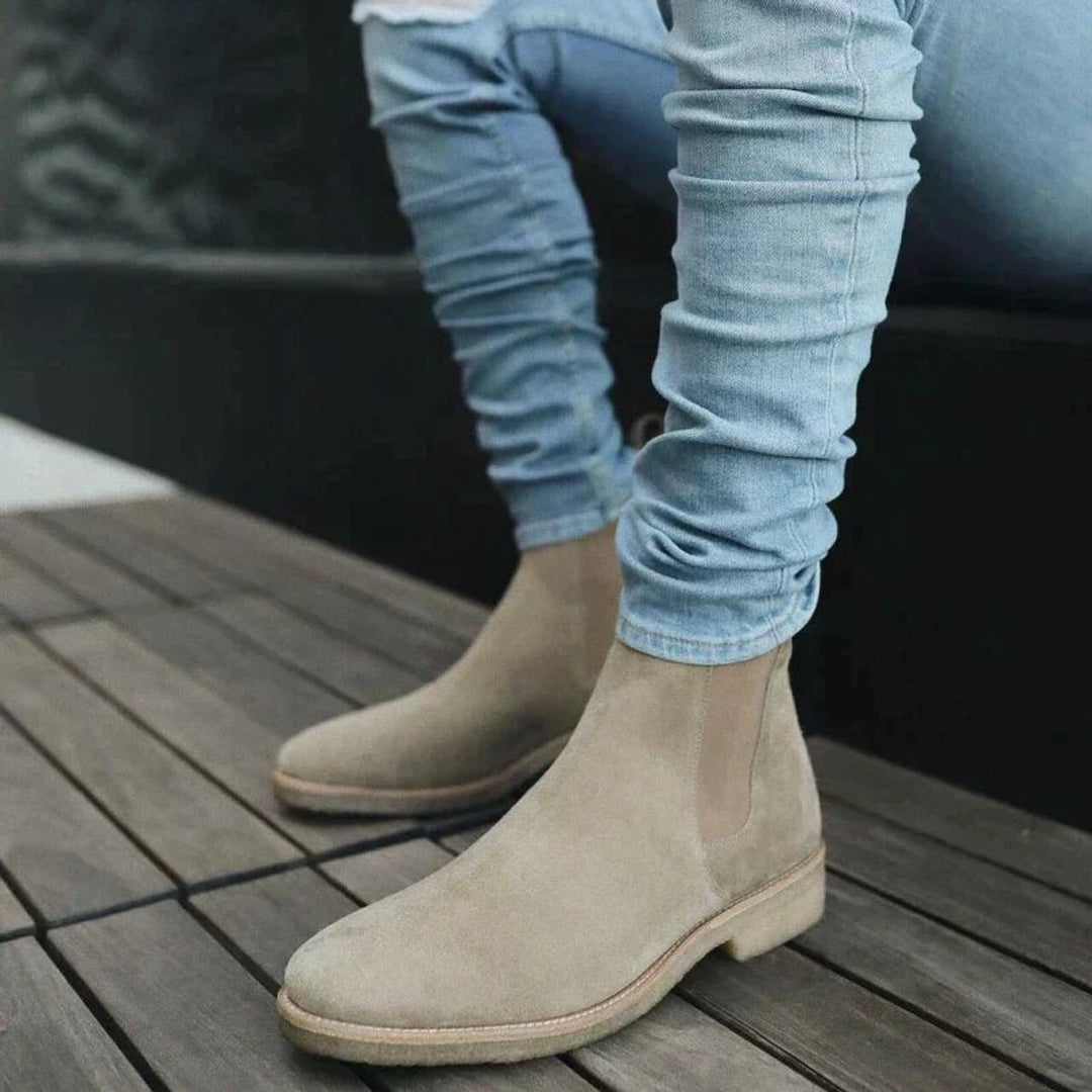 Mia | Women's Suede Slip-On Chelsea Ankle Boots Non-Slip Sole