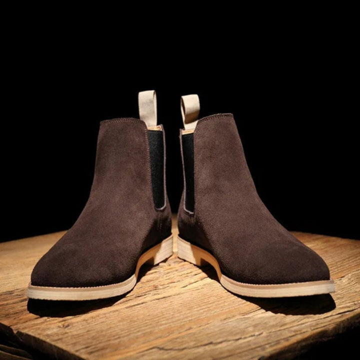 Mia | Women's Suede Slip-On Chelsea Ankle Boots Non-Slip Sole