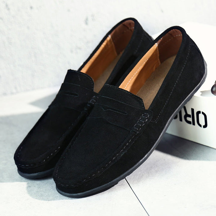 Freya | Women's Suede Slip-On Penny Loafers Cushioned Flat Shoes