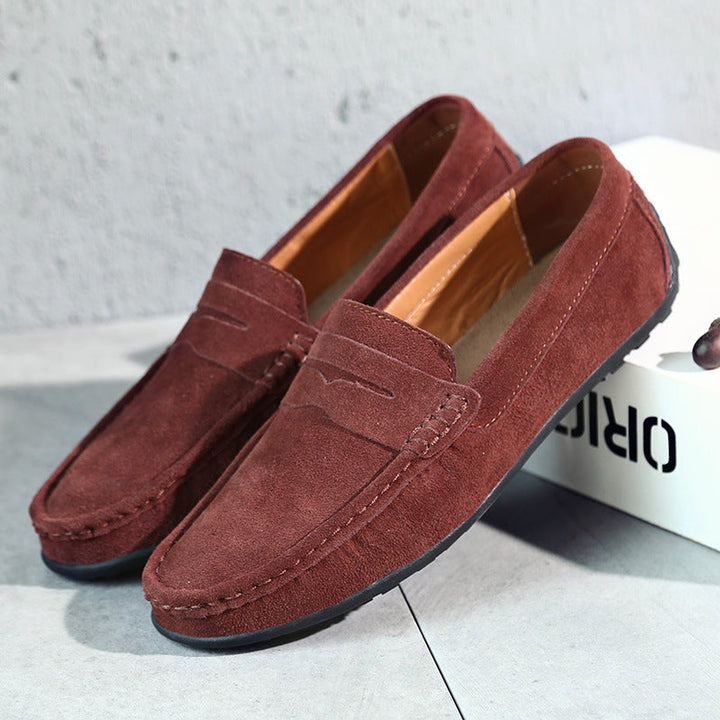 Freya | Women's Suede Slip-On Penny Loafers Cushioned Flat Shoes