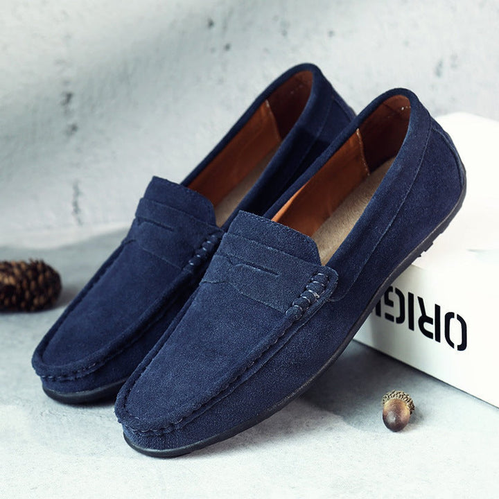 Freya | Women's Suede Slip-On Penny Loafers Cushioned Flat Shoes