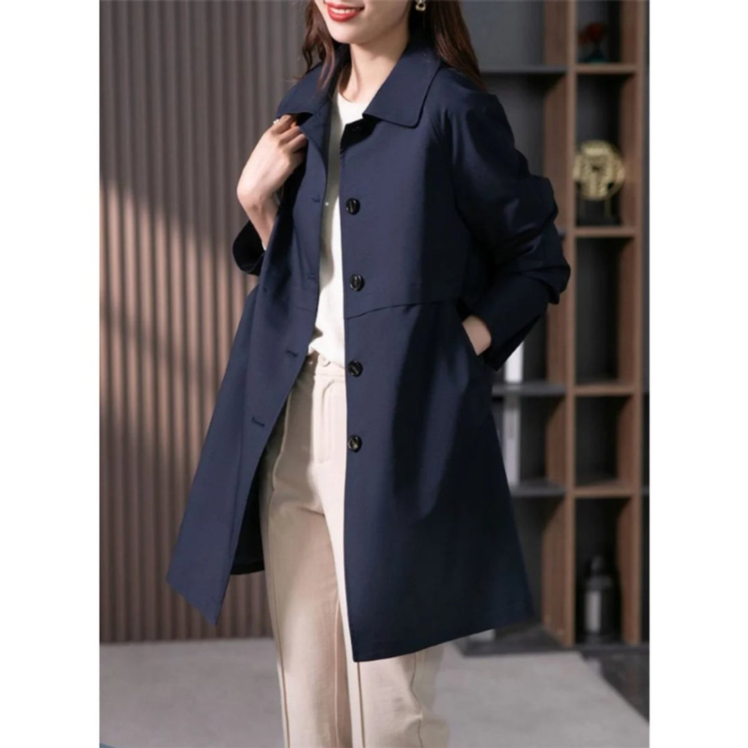 Sophie | Women's Tailored Single-Breasted Trench Coat Mid-Thigh Length