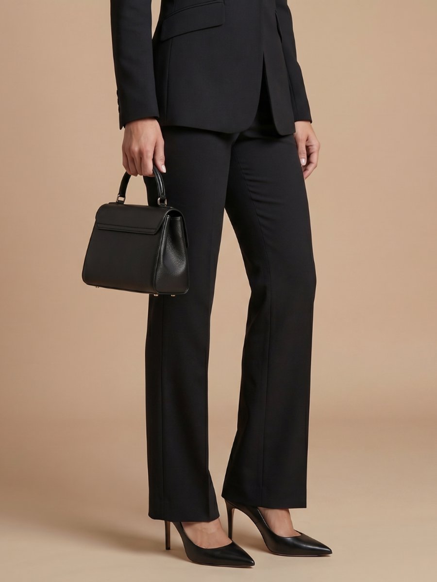 Rosie | Women's Tailored Stand Collar Flared Trouser Formal Two-Piece Suit
