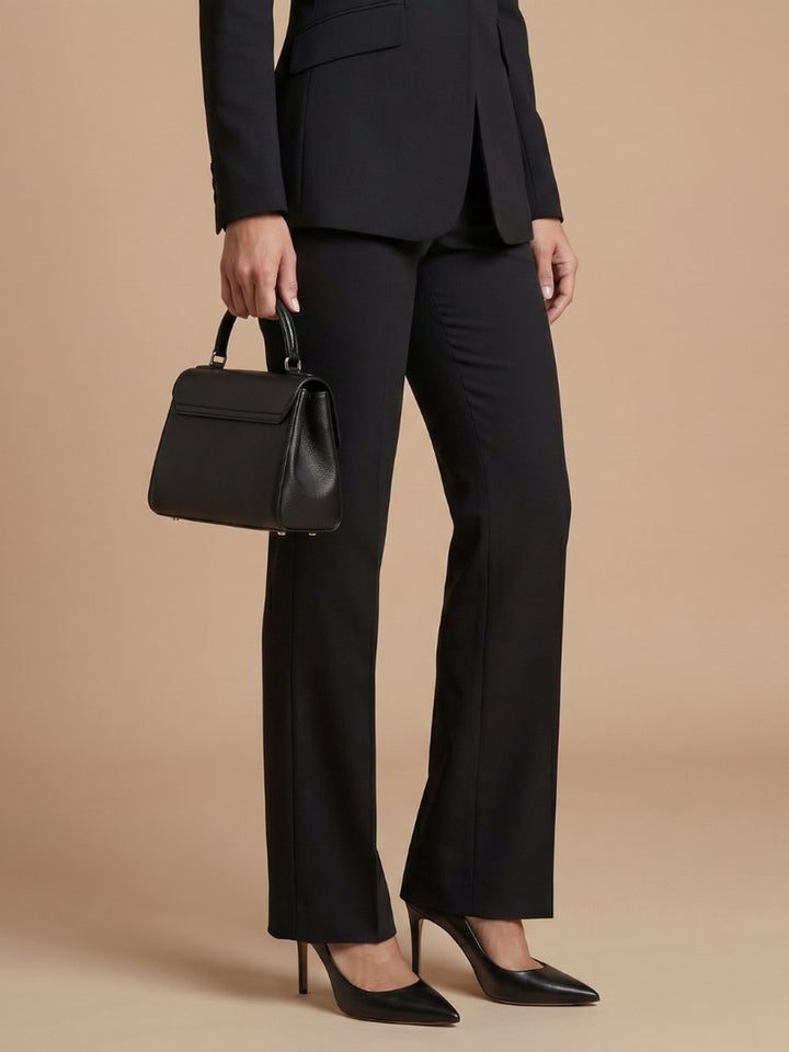 Rosie | Women's Tailored Stand Collar Flared Trouser Formal Two-Piece Suit
