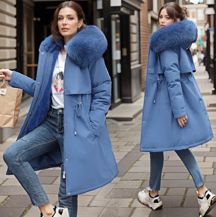 Melisande | Women's Long Parka Plush Lined Faux Fur Trim Hood