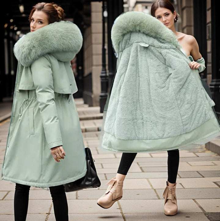 Melisande | Women's Long Parka Plush Lined Faux Fur Trim Hood