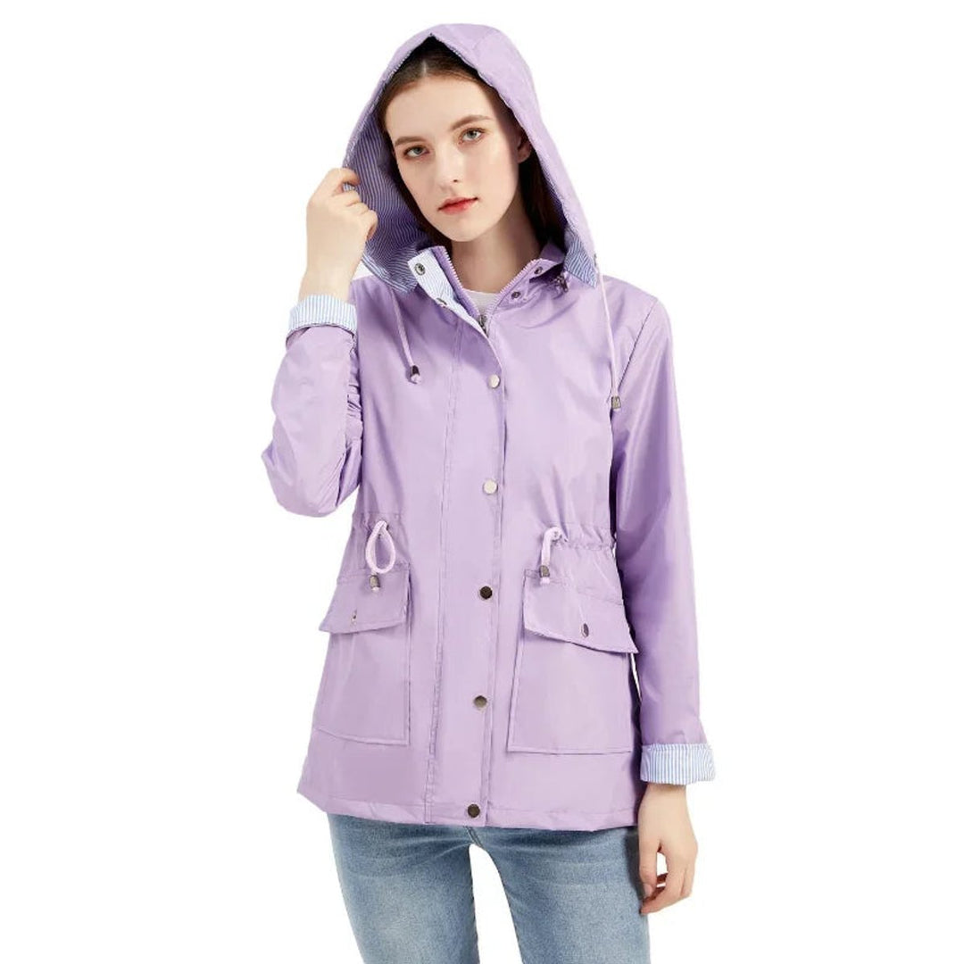 Ivy | Women's Waterproof Hooded Drawstring Trench Coat