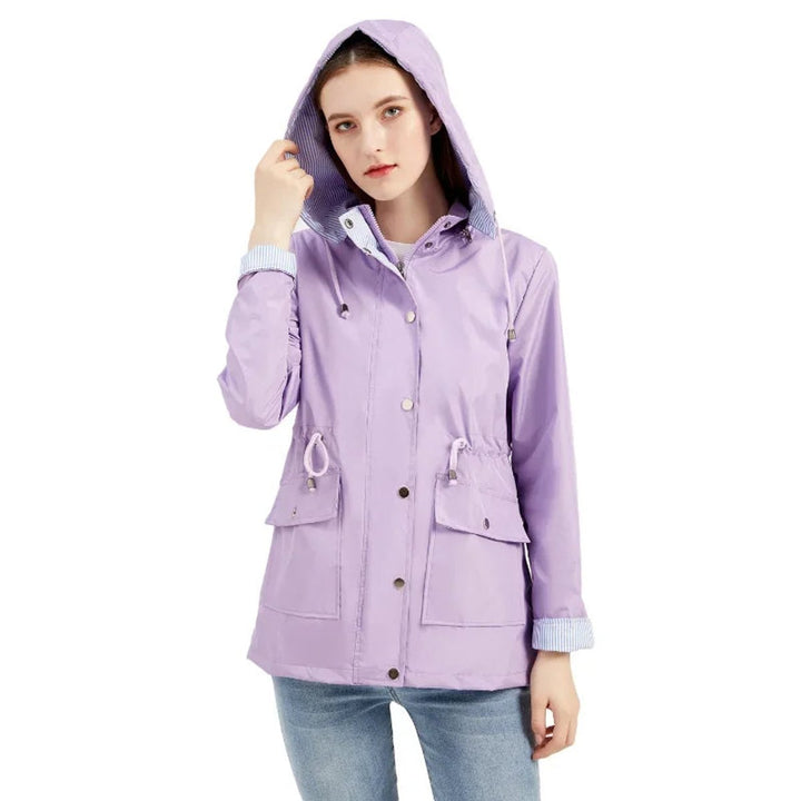 Ivy | Women's Waterproof Hooded Drawstring Trench Coat