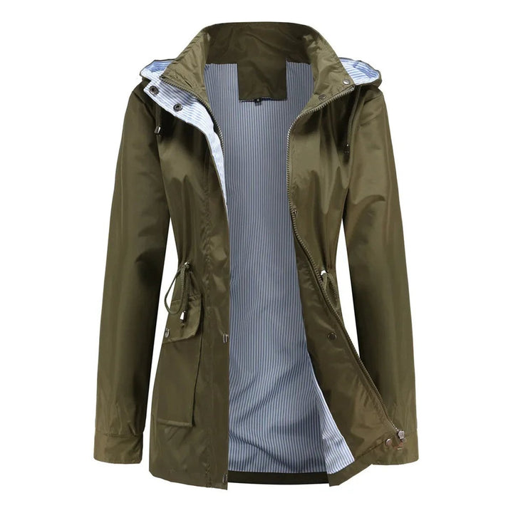 Ivy | Women's Waterproof Hooded Drawstring Trench Coat