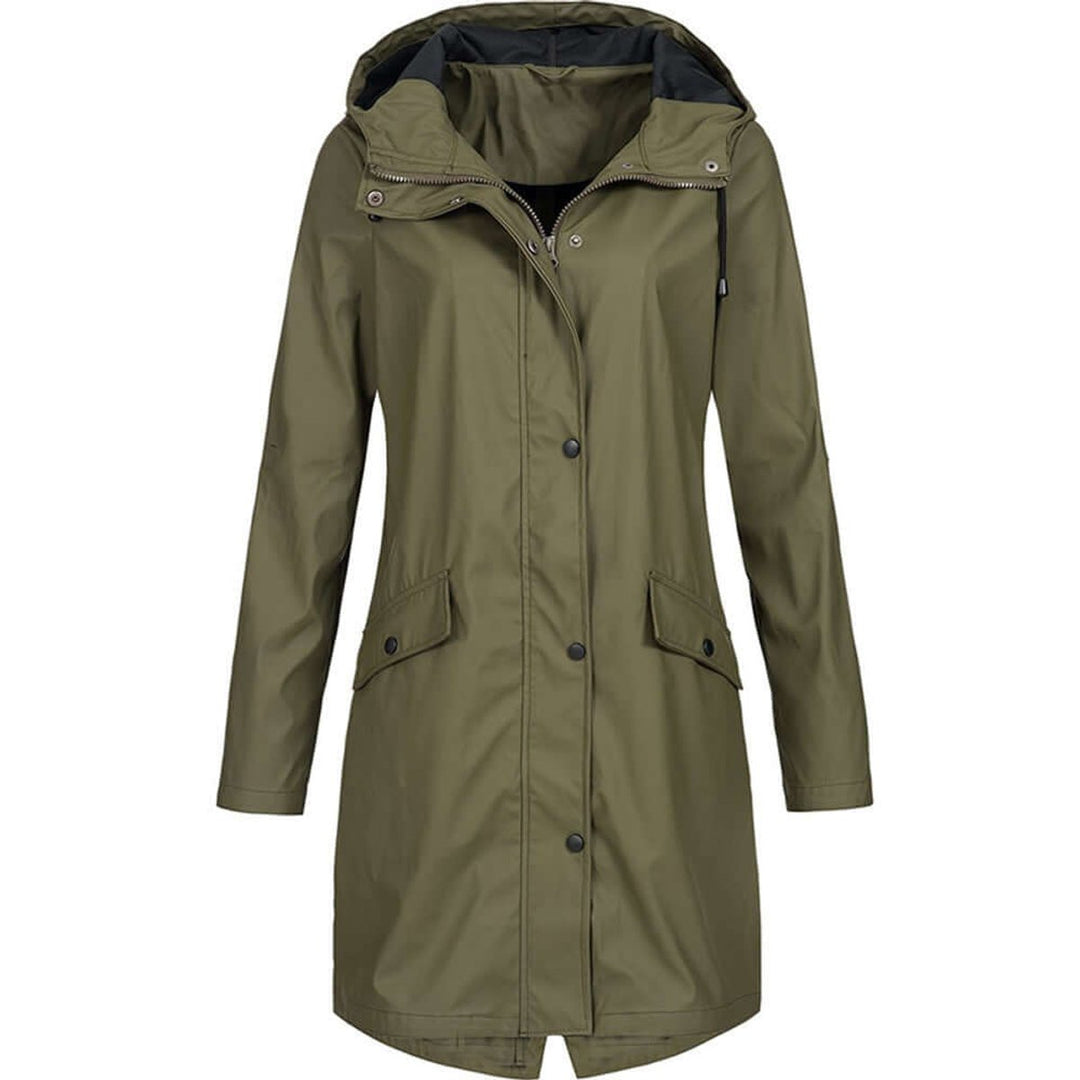 Willow | Women's Waterproof Hooded Trench Coat Zip-Up Raincoat