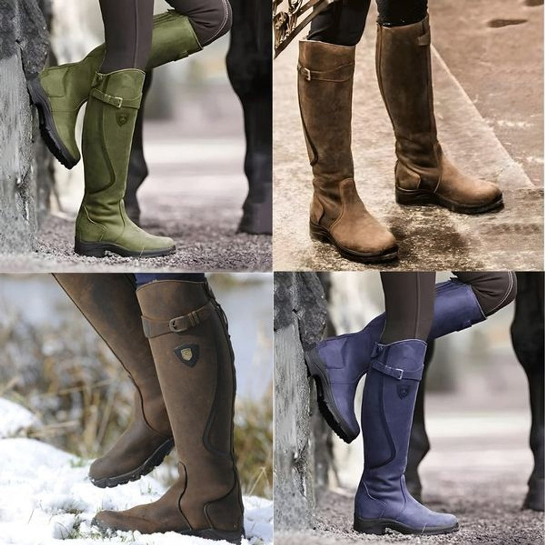 Aria | Women's Waterproof Knee-High Leather Boots Anti-Slip Cushioned