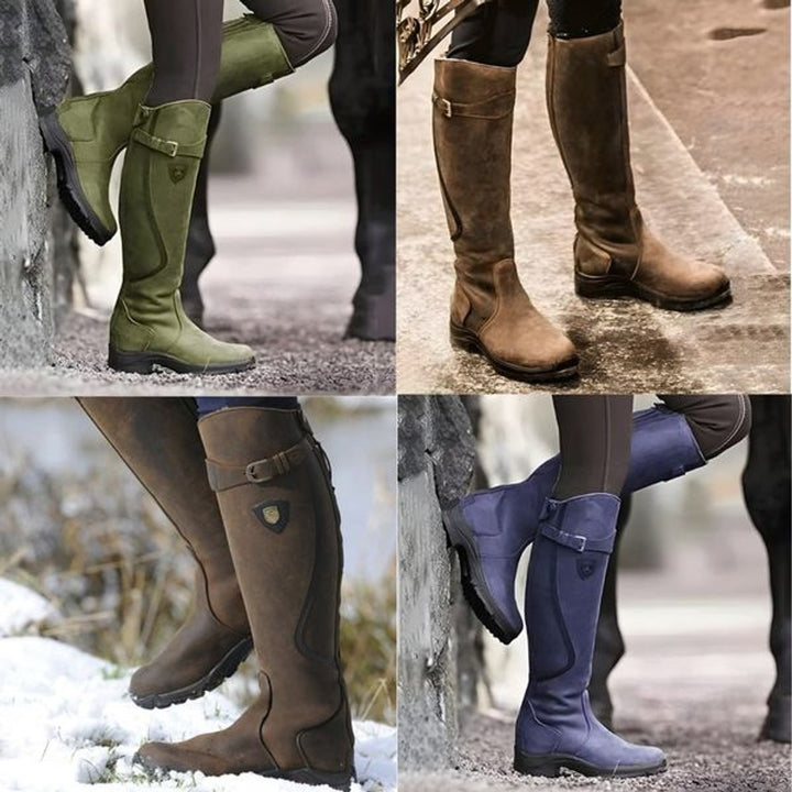 Aria | Women's Waterproof Knee-High Leather Boots Anti-Slip Cushioned