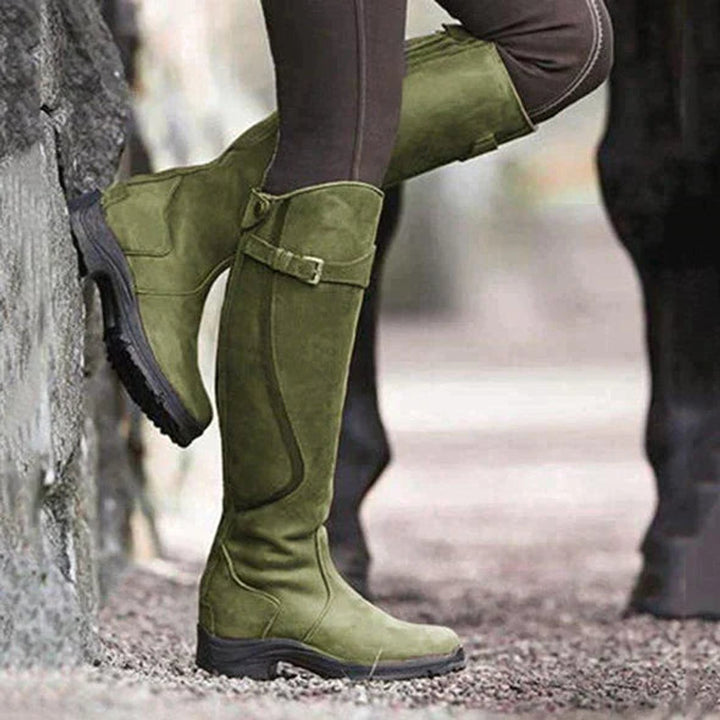 Aria | Women's Waterproof Knee-High Leather Boots Anti-Slip Cushioned