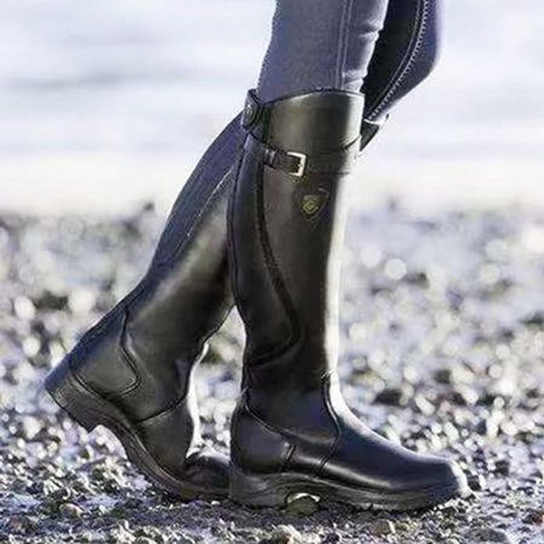 Aria | Women's Waterproof Knee-High Leather Boots Anti-Slip Cushioned