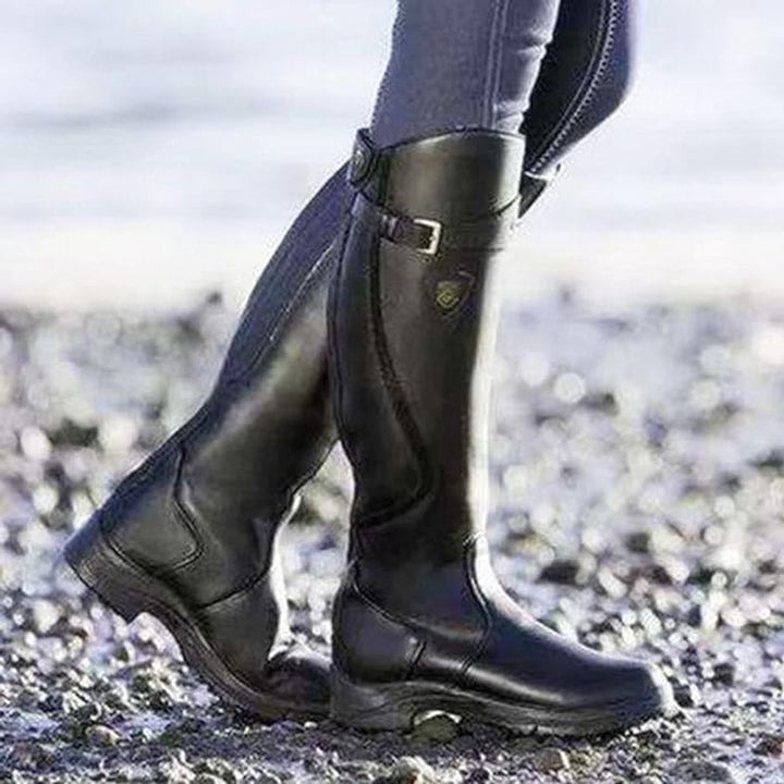 Aria | Women's Waterproof Knee-High Leather Boots Anti-Slip Cushioned