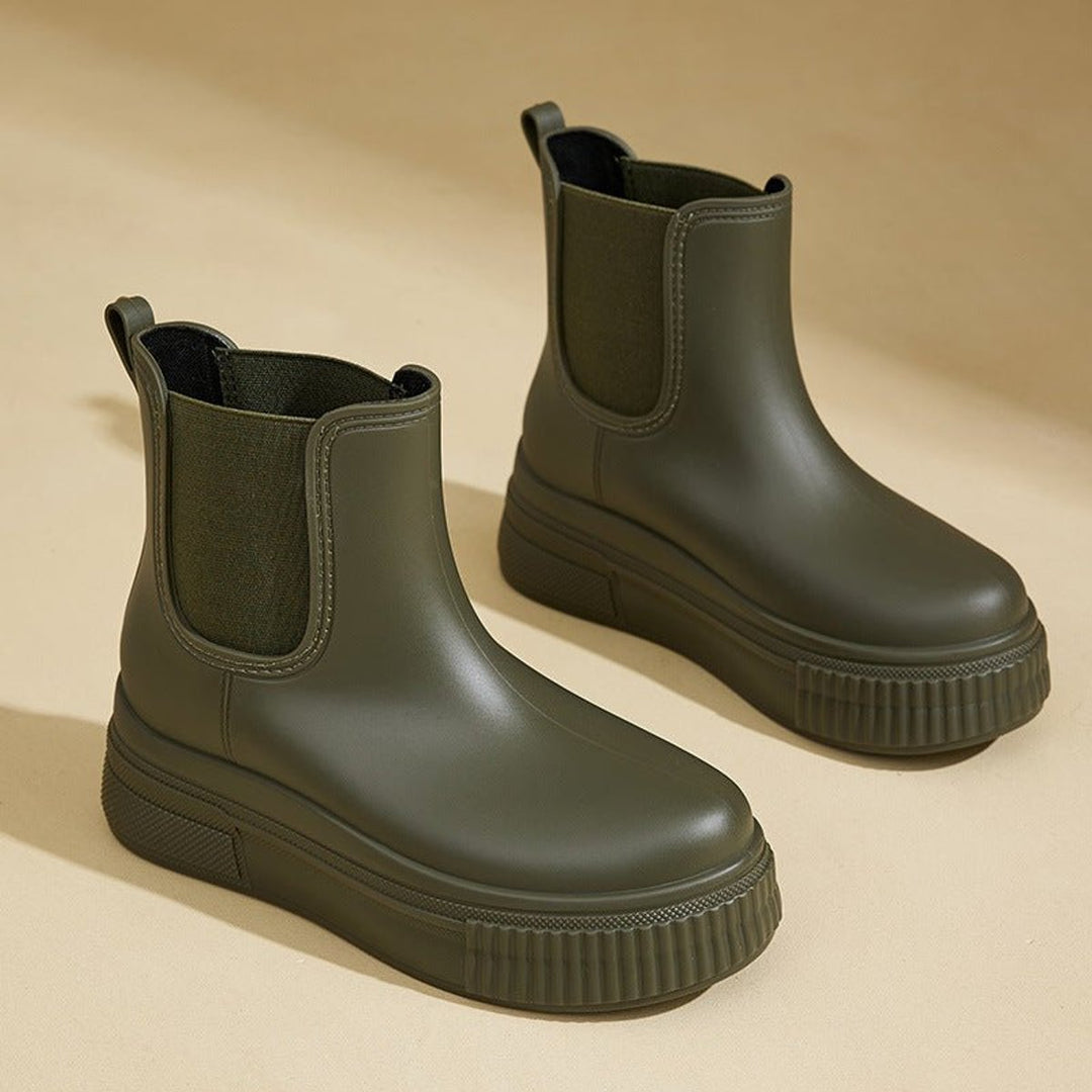 Emily | Women's Waterproof Platform Chelsea Ankle Boots Slip-On