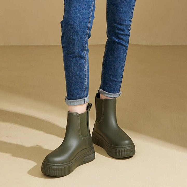 Emily | Women's Waterproof Platform Chelsea Ankle Boots Slip-On
