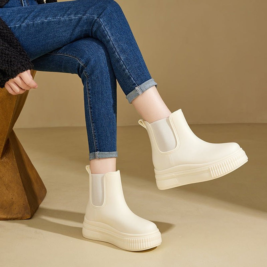 Emily | Women's Waterproof Platform Chelsea Ankle Boots Slip-On