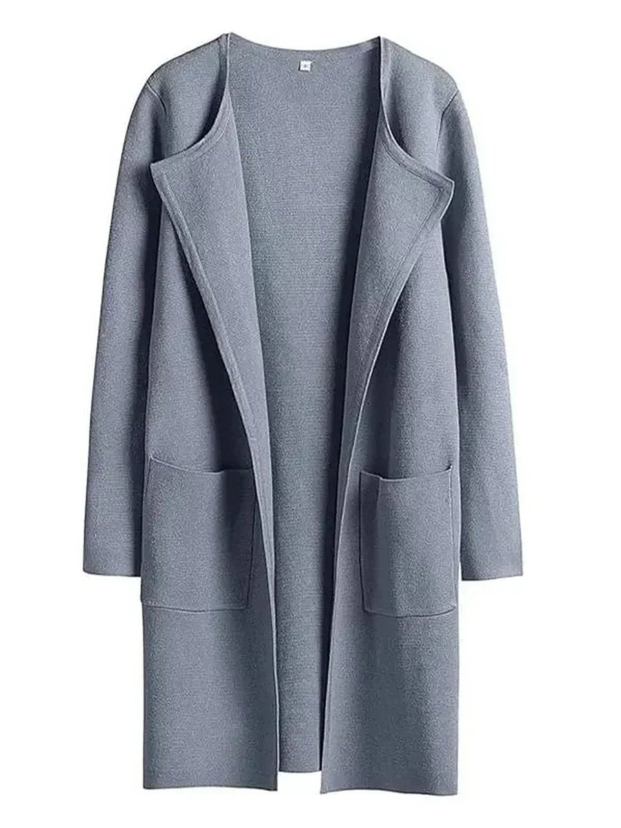 Florence | Women's Wool Blend Knee-Length Wide Lapel Relaxed Coat