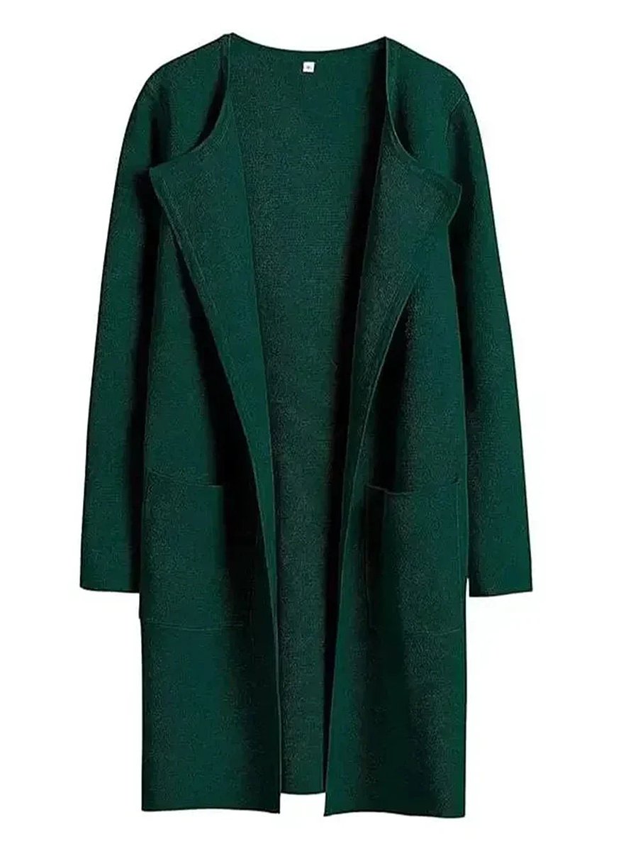 Florence | Women's Wool Blend Knee-Length Wide Lapel Relaxed Coat