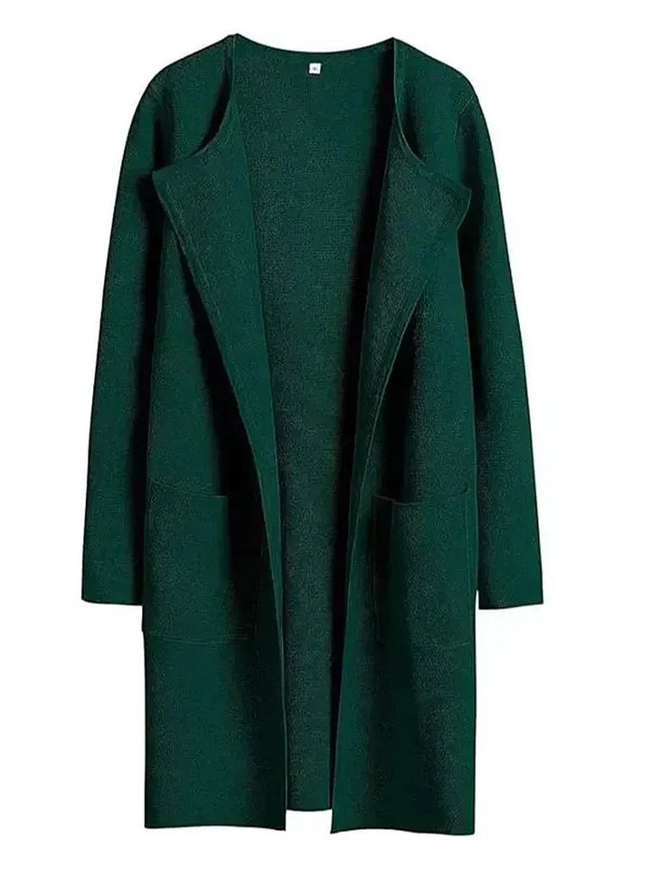 Florence | Women's Wool Blend Knee-Length Wide Lapel Relaxed Coat