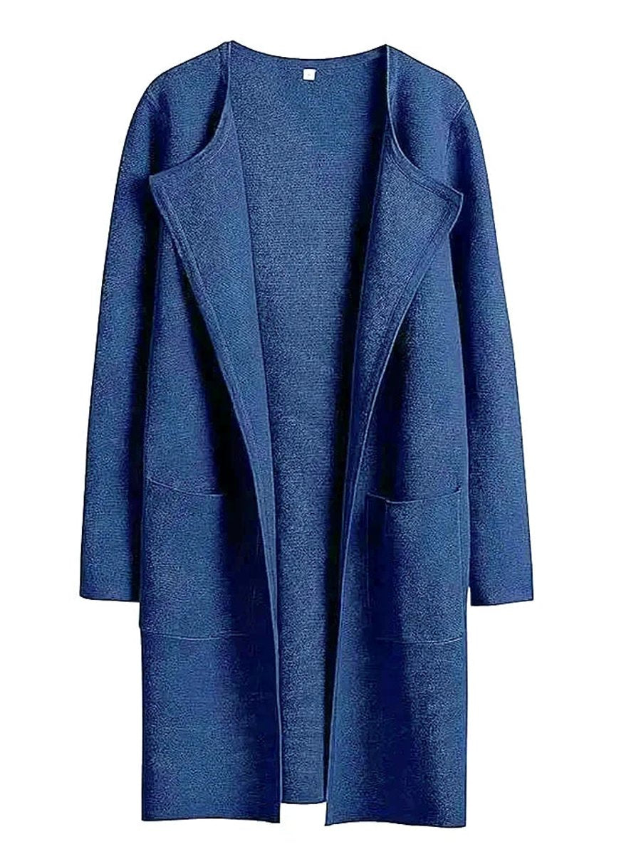 Florence | Women's Wool Blend Knee-Length Wide Lapel Relaxed Coat