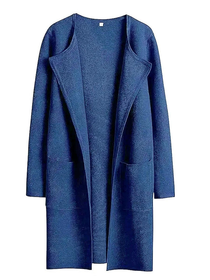 Florence | Women's Wool Blend Knee-Length Wide Lapel Relaxed Coat