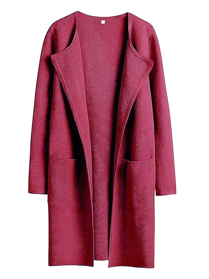 Florence | Women's Wool Blend Knee-Length Wide Lapel Relaxed Coat