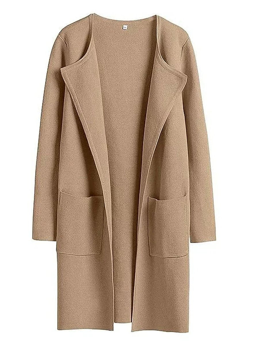 Florence | Women's Wool Blend Knee-Length Wide Lapel Relaxed Coat