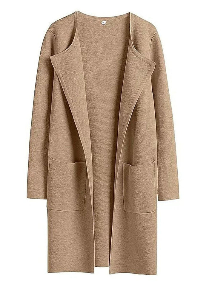 Florence | Women's Wool Blend Knee-Length Wide Lapel Relaxed Coat