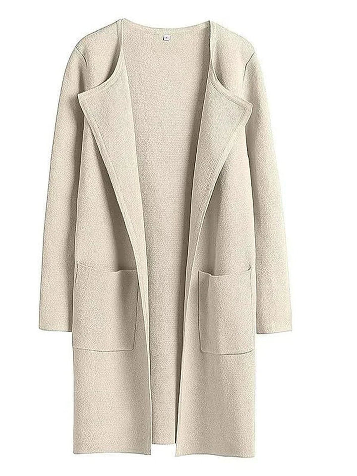 Florence | Women's Wool Blend Knee-Length Wide Lapel Relaxed Coat