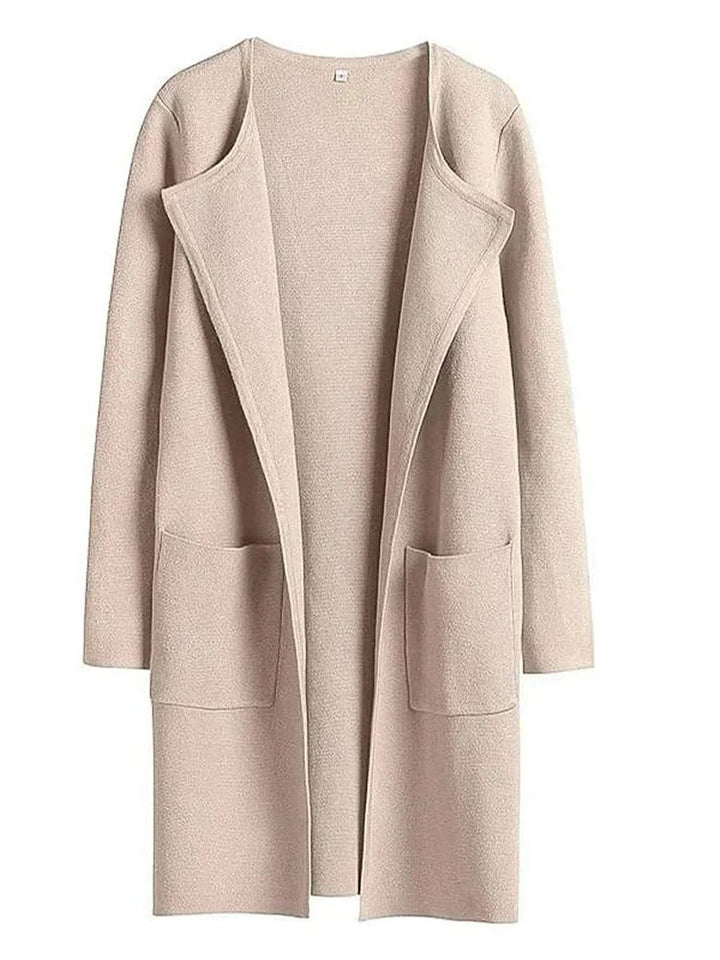 Florence | Women's Wool Blend Knee-Length Wide Lapel Relaxed Coat