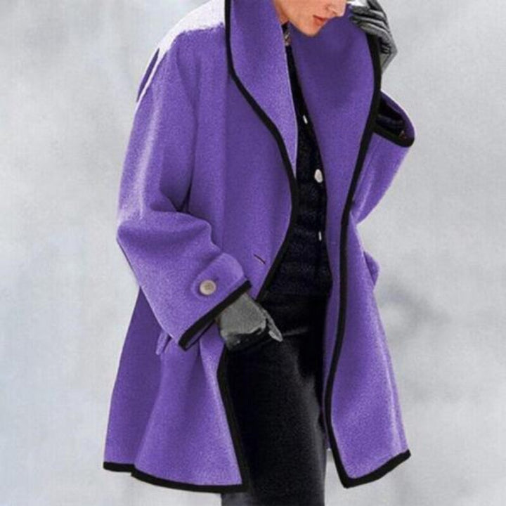 Ava | Women's Wool Blend Trench Coat Double Button Winter Overcoat